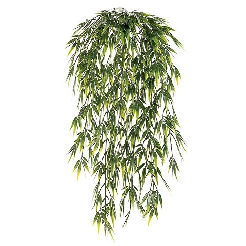 32.5 Inch Plastic Bamboo Leaf Hanging Bush