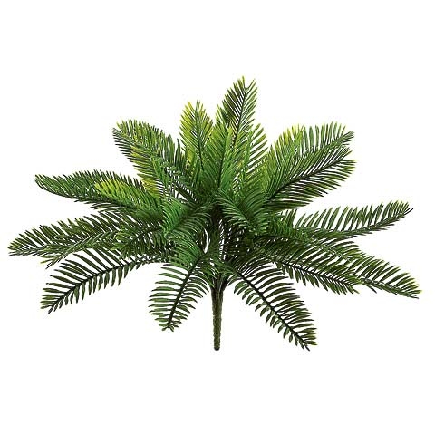 18 Inch Plastic Cycas Palm Bush with 30 Leaves
