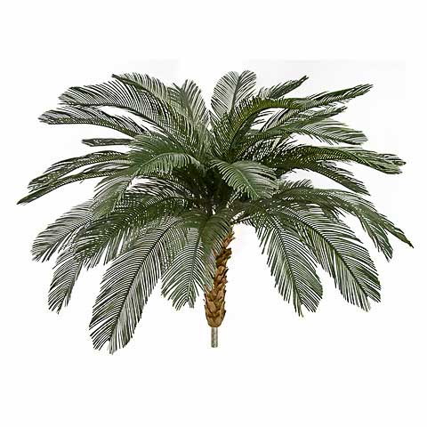 5.5 Foot x 68 Inch Outdoor UV Protected Polyblend Cycas Palm Tree ...