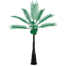 12.5 Foot Lighted Palm Tree with Dark Trunk